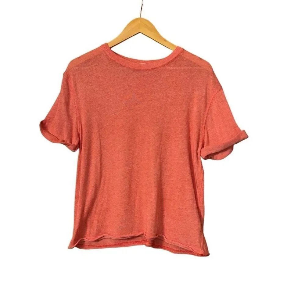 free people cassidy tee lightweight cotton blend short sleeve tee XS